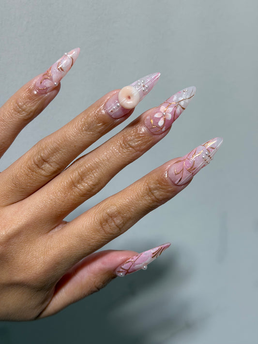Spring floral nails